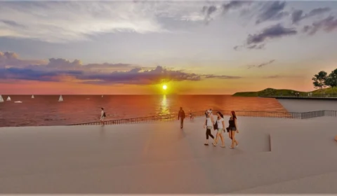 Confira imagens do parque que será construído no início da Ponte Phelippe Daou