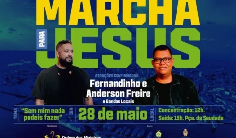 Fernandinho e Anderson Freire são atrações da Marcha para Jesus em Manaus