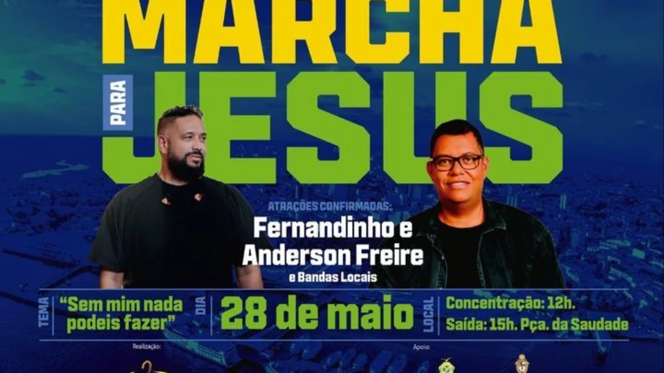 Fernandinho e Anderson Freire são atrações da Marcha para Jesus em Manaus