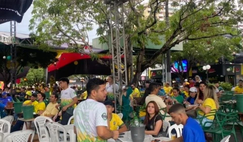 Jogo do Brasil contra a Croácia leva público da Praça do Eldorado da euforia à decepção