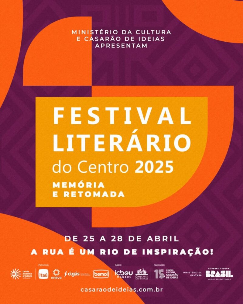Manaus recebe o Festival Literário do Centro (Flic) a partir desta sexta-feira, com programação gratuita
