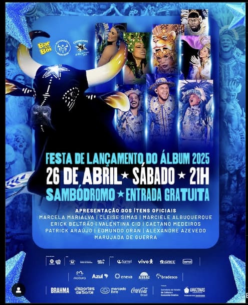 Boi Caprichoso lança álbum 2025 com festa no Sambódromo
