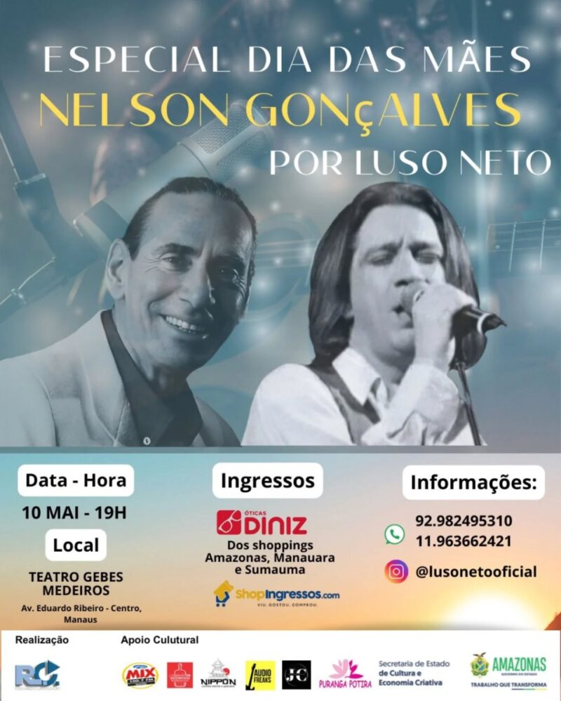 Especial Dia das Mães traz show “Nelson Gonçalves por Luso Neto” ao Teatro Gebes Medeiros