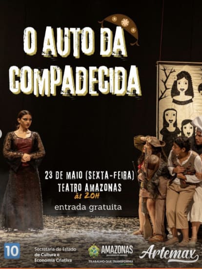 Peça “O Auto da Compadecida” será apresentado gratuitamente no Teatro Amazonas