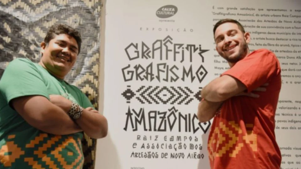 Raiz Campos une graffiti e grafismos indígenas em exposição na Galeria da UFAM
