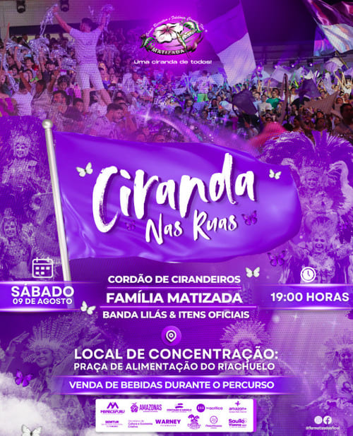 Flor Matizada leva alegria da ciranda às ruas de Manacapuru e anuncia feijoada festiva