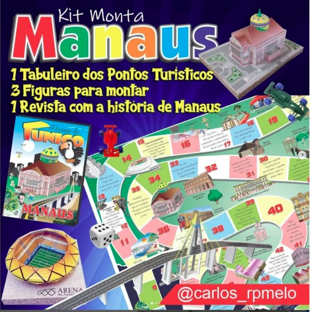 Projeto recria pontos turísticos de Manaus em miniatura e oferece jogo educativo sobre a cidade