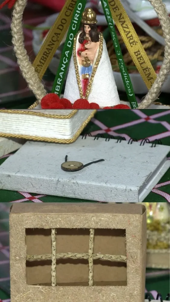 Artesãos de Belém transformam papel descartado em peças de artesanato.