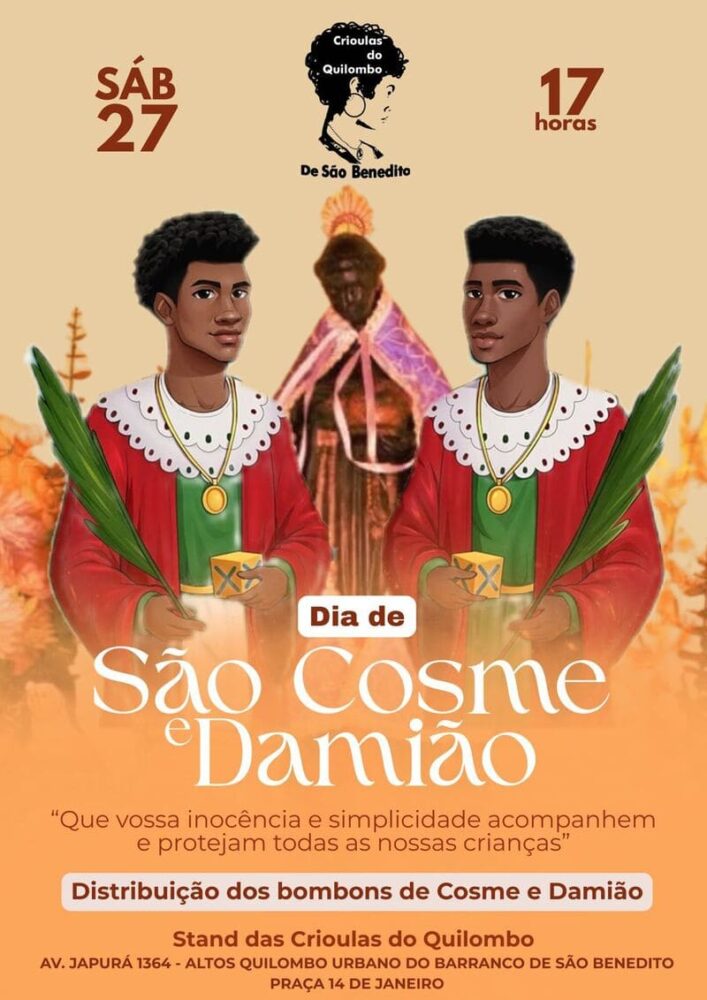 Quilombo promove distribuição de Bombons em Celebração de Cosme e Damião em Manaus