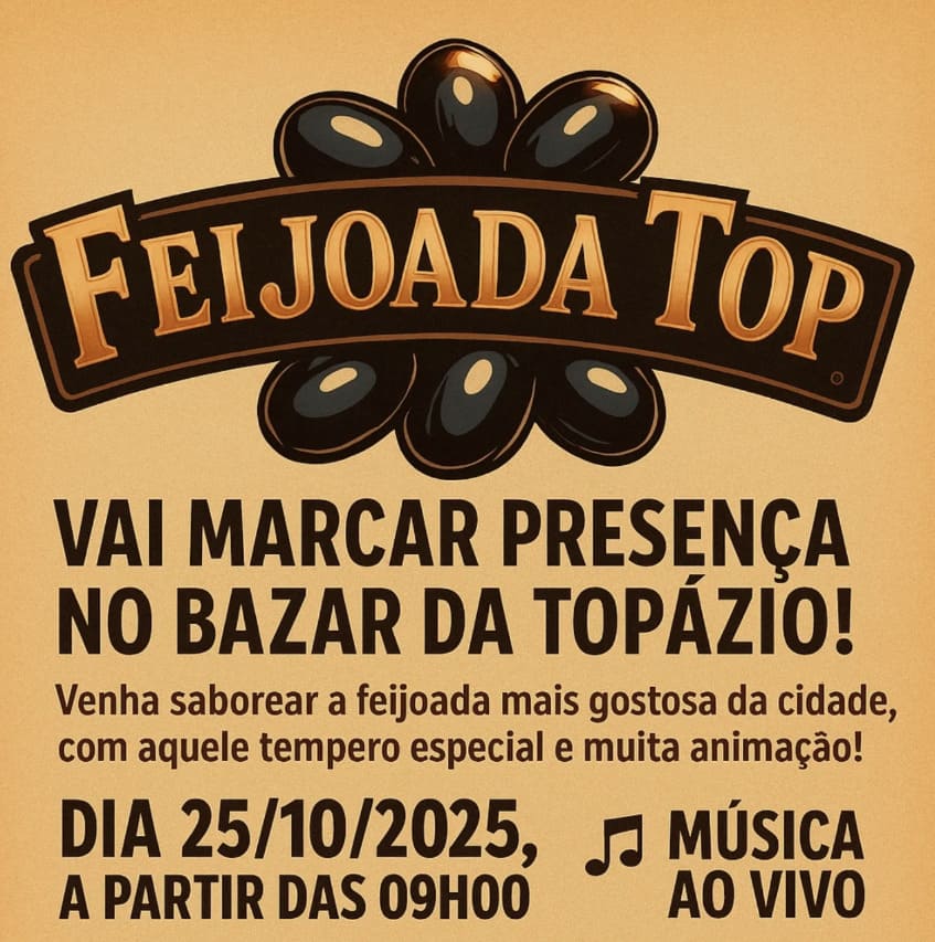 Bazar da Topázio em Manaus terá Feijoada Top e programação animada com expositores