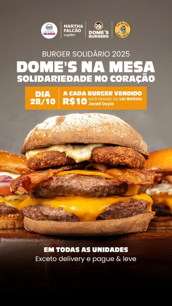 “Burger Solidário” une estudantes e hamburgueria em ação beneficente pelo Lar Batista Janel Doyle