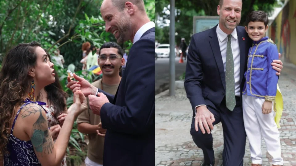 Príncipe William encontra com jovens durante chegada a COP30