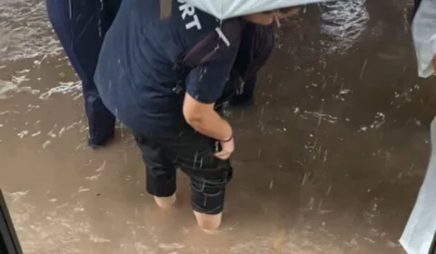 Temporal surpreende visitantes e alaga área da COP 30 em Belém