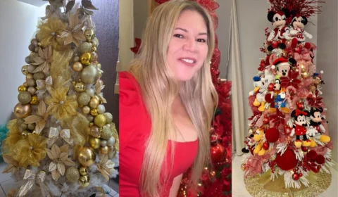 Decoradora transforma árvores de Natal e conquista clientes com técnica e sensibilidade