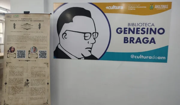 Exposição na Biblioteca Genesino Braga apresenta poesias de autores do Amazonas