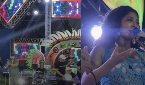 Tupinambá 50 anos: festa histórica lota Aldeia Cabana com bolo gigante e shows